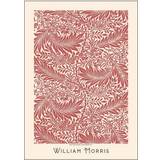 Rød Vægdekorationer Poster & Frame Red leafs William Morris A5 Plakat