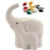 Elefanter - Kridttavler Legetavler & Skærme Pincello Piggy Bank Elephant White Ceramic