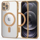 Apple iPhone 12 Pro - Guld Covers Tech-Protect iPhone 12 MagShine Cover MagSafe Kompatibel Gennemsigtig Guld