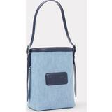 Lærred Bucket Bags Kenzo 18' Denim And Leather Bucket Bag Stone Bleached Blue Womens Size One