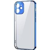 Joyroom Blå Mobiletuier Joyroom New Beauty Series ultratyndt gennemsigtigt etui med metalramme til iPhone 12 Pro Max blå JR-BP744