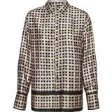 Dame - Multifarvet Overdele Vero Moda Mille Shirt - Grey/Birch