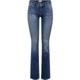 Lav talje - XL Bukser & Shorts Only Blush Flared Fit Low Waist Jeans - Blue/Medium Blue Denim
