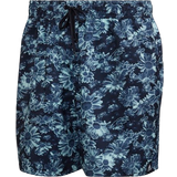 Blå - Herre Badedragter adidas Short Length Graphic Swim Shorts - Legend Ink/Bliss Blue
