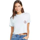 Volcom Dame T-shirts & Toppe Volcom Women's Pocket Dial Tee T-shirt XL, white