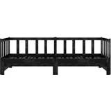 3 personers - Daybeds - Runde Sofaer vidaXL Pull Out Black Sofa 203.5cm 3 personers