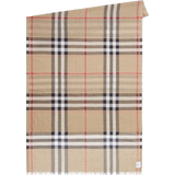 Burberry Ternede Tilbehør Burberry Check Wool Silk Scarf - Archive Beige