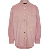 M - Pink Overdele Pieces Pcfria Ls Denim Shirt 4584197 Candy Pink Washed pink