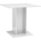 Spisebord i hvid højglans vidaXL 800258 High Gloss White Spisebord 80x80cm