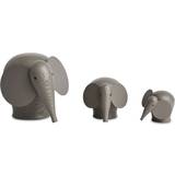 Beige Dekorationer Woud Nunu Elephant elefant Mini Dekorationsfigur