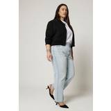 River Island 20 Bukser & Shorts River Island Womens Plus Blue High Waisted Relaxed Straight Jeans