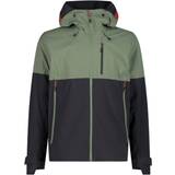 56 Regntøj CMP Rain Jacket Fix Hood Waterproof jacket Men's Antracite Salvia