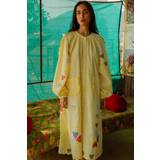 9,5 - Dame - Gul Kjoler Sissel Edelbo Forudbestilling Kamal Organic Cotton Dress SE 1233 Yellow Checks gul