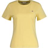Gant Dame T-shirts Gant Regular Shield T-Shirt Dam, XL, DUSTY YELLOW