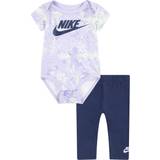 Nike Bodyer Nike Girls Purple Cotton Babysuit Set