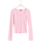 Gina Tricot Soft Touch Jersey Top - Pink