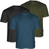 Pinewood Sort Overdele Pinewood 3-pack T-Shirts A.Blue Mossgreen Black