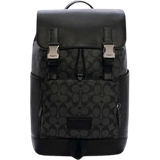 Herre - Skind Rygsække Coach Track Backpack In Signature Canvas - Gunmetal/Charcoal/Black