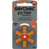 Batterier - Høreapparatbatteri - Orange Batterier & Opladere Rayovac Extra Advanced 13 6-pack