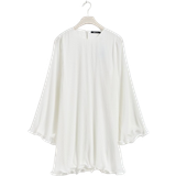 Gina Tricot Kjoler Gina Tricot Pleated Wave Edge Mini Dress - Off White