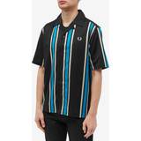 Fred Perry Herre Skjorter Fred Perry Men's Stripe Vacation Shirt Black/Blue