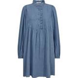 Dame - Rund hals Kjoler Co'Couture Tituscc Denim Dress - Denim Blue