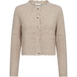 Polyester Trøjer Co'Couture Pointellecc Cardigan - Bone