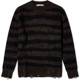 Acne Studios Dame Sweatere Acne Studios Grey Distressed Sweater Warm Charcoal Grey/B
