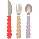 Multifarvet Børnebestik OYOY Mellow Cutlery 3-pack Set