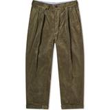 Grøn - M - Plisseret Bukser & Shorts Beams Plus Men's Pleat Corduroy Pant Dark Green