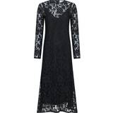 Lange kjoler - Løs Neo Noir Mary Lace Dress - Black