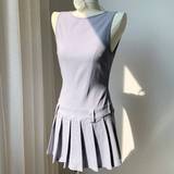 Firkantet - Grå - Polyamid Kjoler Shein Women's Plain Simple Backless Dress
