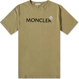 Moncler Grøn Overdele Moncler Khaki Flocked T-Shirt 875 OLIVE