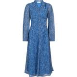 A-facon nederdele - Dame - Lange kjoler Neo Noir Nimes Graphic Mood Dress - Blue