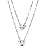 Pandora Halskæder Pandora Forever & Always Splittable Heart Collier Necklaces - Silver