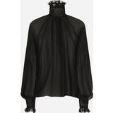 Dolce & Gabbana Chiffon Overdele Dolce & Gabbana Chiffon blouse black
