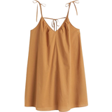 Beige - Korte kjoler H&M V-Neck Mini Dress - Dark Beige