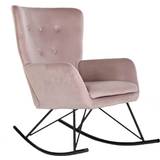 Pink Gyngestole Home ESPRIT Black Rocking Chair