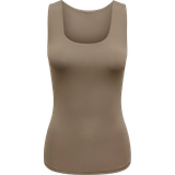 12 - 32 - Dame Overdele Only Reversible Top - Grey/Walnut