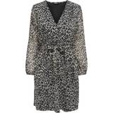 46 - Leopard Kjoler Only Cera Short Dress - Grey/Pumice Stone