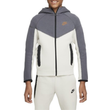 158 - Lynlås Overdele Nike Older Kid's Sportswear Tech Fleece Full-Zip Hoodie - Dark Grey/Light Bone/Black/Light British Tan