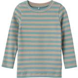 Stribede T-shirts Børnetøj Name It Declan LS Slim Top - Mineral Blue (13228574)