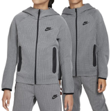 Piger Overdele Nike Big Kid's Sportswear Tech Fleece Winterized Full-Zip Hoodie - Black/Light Smoke Grey/Black