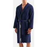 Emporio Armani Nattøj Emporio Armani Bodywear Cotton-Flannel Bath Robe Blue