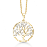 Halskæder på tilbud Støvring Design Tree Of Life Necklace - Gold/Transparent