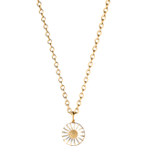 Georg Jensen Daisy Pendant Necklace Small - Gold/White