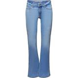 Esprit Høj talje Bukser & Shorts Esprit Bootcut Jeans mit mittelhohem Bund BLUE LIGHT WASHED