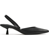 Dame - Slingback Sko Only Pointed Toe Strap - Black