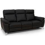 Recliner sofa læder Scandinavian Choice Selesta Black Sofa 222cm 3 personers