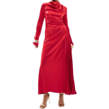 32 - Dame - Lange kjoler - Polyester ASOS Pleats Maxi Dress - Red
